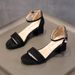 2026 Summer New Cross-Border Plus Size Women's Fashionable Versatile Mid-Heel Strap High-Heel Roman Sandals_vogvips.com
