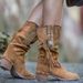 Women's Ankle Boots Mid Calf Boots Thick Heels Foreign Trade New Martin Boots British Style Fashion Retro Women's Boots_vogvips.com