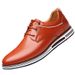 2025 New Korean Edition Lace Up Genuine Breathable Casual Leather Men's Trendy Shoes_vogvips.com