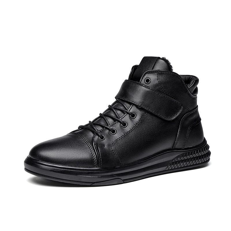 Martin Boots Men's Tooling Boots Medium Boots High Top Cotton Shoes Snow Boots Men's Leather Shoes Men's Shoes_vogvips.com