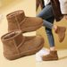 Snow boots winter new thick wool thickened fashion warm short tube trend thick sole increase cotton shoes_vogvips.com