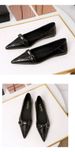 French-style Shallow Casual Versatile Flat Leather With Buckle And Pointed Toe, Slimming Women's Summer Shoes_vogvips.com