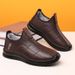 TerraStride Winter Versatile Shoes Large Size Leather Cold-Proof Warm Snow Fleece-Lined Thickened Cotton Men's Boots_vogvips.com