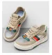 Women's Color Block Monogram Skate Shoes Lace Up Casual Sneakers Retro Mesh Versatile Sneakers For Women_vogvips.com