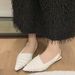 Women's Elegant Pleated Pointed Toe Flat Sandals Soft Sole Strappy Fashion Closed Toe Shoes for Summer_vogvips.com
