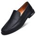 Slip-On Lazy Trendy Spring Men's Genuine Leather British Casual Shoes Korean Style Loafers Men_vogvips.com