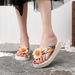 Women's Ethnic Style Satin Strap Flip Flops Casual Bohemian Summer Slippers Beachwear_vogvips.com