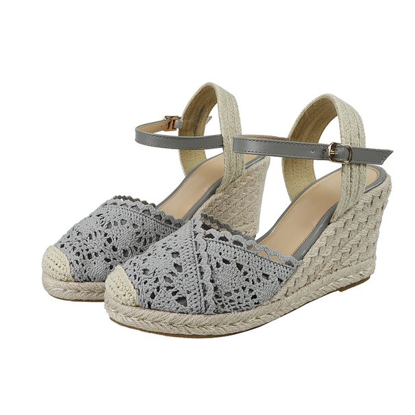 Women's Rope Woven Wedge Sandals Open Toe Lace Summer Vacation Style Plus Size_vogvips.com
