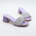 Women's Shoes Versatile Rhinestone Square Toe Hollowed Out Upper High Heeled Sandals New Style Transparent Chunky Heel Slippers_vogvips.com