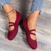 2022 Spring New European And American Style Large Size Round-Toe Women's Flat Loafers Casual Mom Shoes_vogvips.com