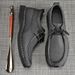 Men's Work Boots With Cushioned Insoles & Slip-Resistant Outsoles - Casual Lace-Up Leather Shoes For Business & Daily Wear (Black, Brown, Gray)_vogvips.com