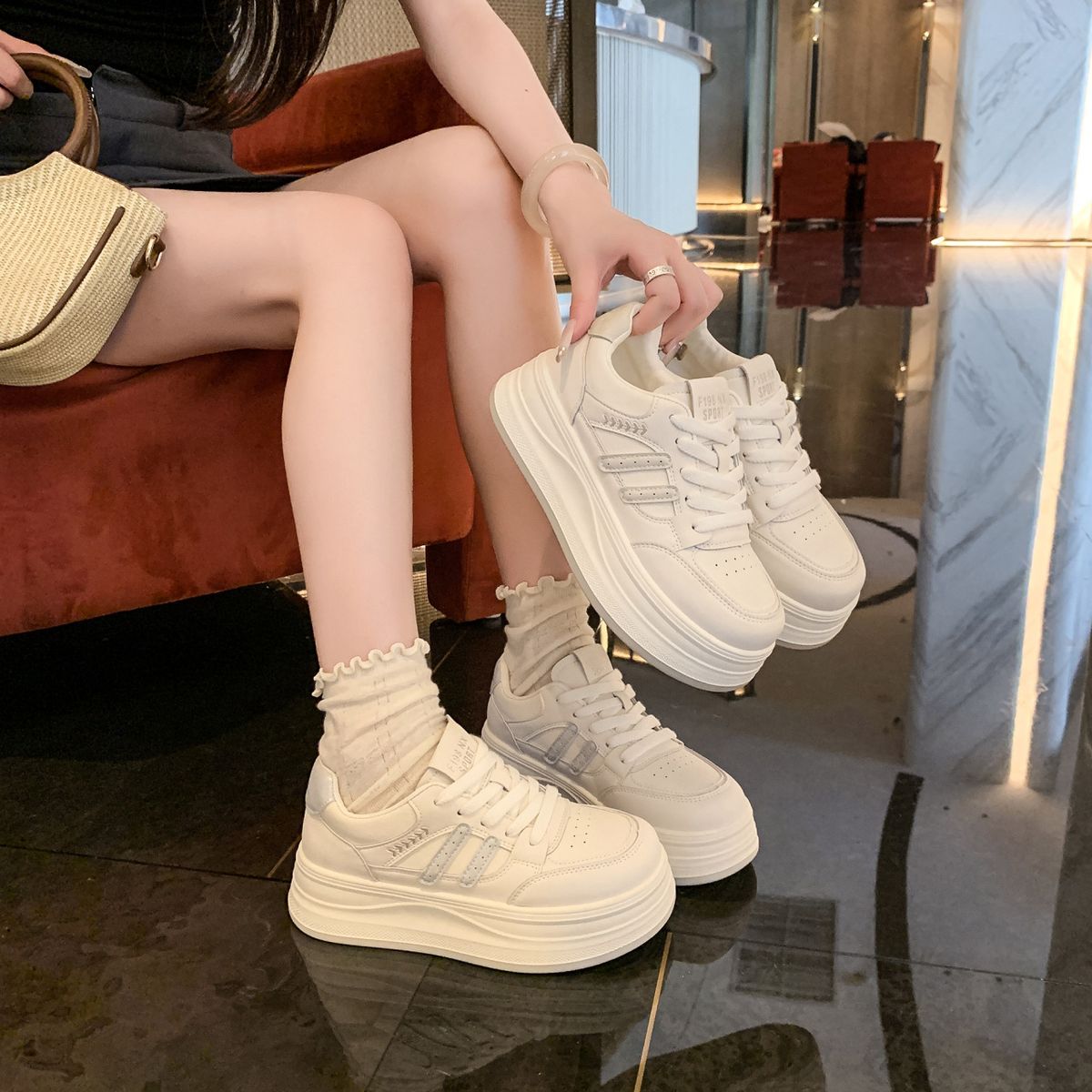 Soft Leather White Neaker For Women, 2026 New Pring Hot-elling Veratile Port With Oft Ole, Caual Women'_vogvips.com