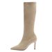 Over-the-Knee Women's 2025 New Autumn Winter High Heel Long Pointed Toe Stiletto Mid-Calf Boots_vogvips.com