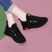 2026 Summer New Casual All Black Hotel Kitchen Work Soft Sole Breathable Sports Women's Shoes_vogvips.com