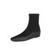 Women's Stretchy High-Cut Sock Boots With Hidden Heel Lift - Square Toe, Flat Sole, Slouchy Over-the-Knee Boots For Autumn/Winter_vogvips.com