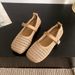 French Fishing Net Woven Shallow Mouth Single Shoes Women's Summer Beach Mary Jane Shoes Hollow Beanie Shoes Sandals_vogvips.com