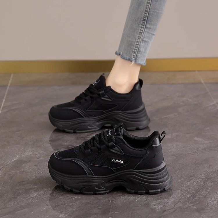 Thick-soled Mesh Dad Shoes Women's Heightening Little White Shoes Lightweight Casual Sports Shoes Children_vogvips.com