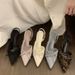 spring High Heels French Crinkle Edge Pointed Bow Women S Shoes Fashion Versatile Exquisite Temperament_vogvips.com