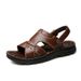 Men’s Shoes Men's Summer New Genuine Leather Beach Shoes Men's Latex Soft Bottom Leather Sandals Dual Purpose Non Slip Daddy Sandals_vogvips.com