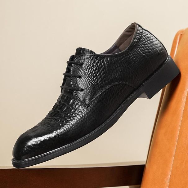British Style Soft Business Casual Leather Wedding Formal Youth Shoes Men's Pointed Toe Hair Stylist_vogvips.com
