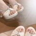 Classy Rhinestone Twist High-heeled Sandals Thick Heel Waterproof Platform Flip-flops Sexy Open Toe Outwear Mules Shoes_vogvips.com