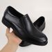 Euro Step Business Formal For Men, Black Top Layer Cowhide Slip-On Pointed Toe Versatile Soft Sole Casual Shoes Genuine Leather_vogvips.com