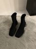 Slim Short For Women 2024 Spring And Autumn New Style Chunky Mid Heel Fleece Lined Stretch Sock Nude Color Martin Boots_vogvips.com