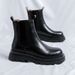 European Warm Series High Top Leather Shoes Chimney British Spring Autumn Martin Summer Breathable Black Boots Men_vogvips.com