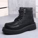 European Warm Series Light High-End Martin Men's Winter Fashion Trend Versatile Short Thick Sole Height-Increasing Work Boots High-Top_vogvips.com