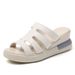 Fashionable Women's Large-size Thick-soled Peep-toe Sandals For Outdoor Wear, New Foreign Trade Platform Shoes In Solid_vogvips.com