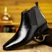 Luxury Premium 2026 Men's Textured Leather Chelsea Pointed Toe Slip On Ankle Boots Soft Breathable Casual Dress Shoes_vogvips.com