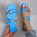 Women's Shoes Slippers Summer Large Size Color Matching Fashion Flat Sandals Women_vogvips.com