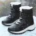 Women Boots Waterproof Heels Boots For Winter 2023 Tren Platform Ankle Boots Keep Warm Snow Shoes Plush Outdoor Short Boots_vogvips.com