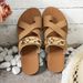 Ladies Fashion Sandals Gold Chain Decoration Comfortable Slip On Flat Bottom Slipper Women's Footbed Casual Summer_vogvips.com