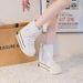 2025 Fall/Winter New Women's Canvas Boots Chunky Sole Casual Shoes Stylish Versatile_vogvips.com