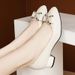 2025 Spring New Thick-Heeled Women's Versatile Slip-On Mid-Heel Leather Shoes For Work And All Seasons_vogvips.com