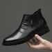 Martin Boots Men's Trendy High-top Large-size Men's Shoes, Chelsea Short Boots Thick-soled Heightening Men's Boots_vogvips.com