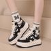 Thick Soled Inner Height Increasing White Shoes For Autumn New Korean Version R Student Casual Sports Board Shoes,_vogvips.com