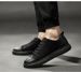 Men's Two-layer Cowhide Casual Shallow Mouth Round Head Front Strap Flat Heel Board Shoes Non-slip Sports Shoes_vogvips.com