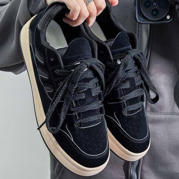 Women's Thick Soled Angolan Red Sneakers Korean Style Sporty Casual Versatile Spring Online Shoe_vogvips.com