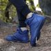 Sports Hiking Snow Boots Winter Outdoor Breathable Waterproof Mid Cut Couple Cotton Shoes_vogvips.com