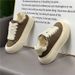 Trendy Men's Shoes, 2025 Winter New Model, Lace-Up Soft Leather Solid Color Sneakers, Thick-Soled Dad Shoes_vogvips.com