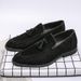 Large Size Business Formal Leather Spring Autumn New Suede Pointed Low-top Slip-on Tassel Casual Men's Shoes_vogvips.com