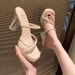 Women's High-heeled Shoes For Outdoor Wear, 2025 Summer New Model, Transparent Sandals With A Single Strap, Chunky_vogvips.com