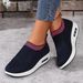 New Plus Size Fly Woven Sports Elastic Socks, Summer Women's Shoes, New Foot Pedals_vogvips.com