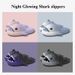 Cute Cartoon Shark Slippers For Women Men Gradient Color Summer Platform Shoes Night Glowing Style Couples Home Street_vogvips.com