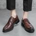 Euro Step Brock Large Size Casual For Men 2025 Autumn New Business Formal Low-top Breathable Wedding Men's Leather Shoes_vogvips.com