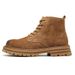 Martin Boots Men's Short Boots Four Zipper Men's Boots Leather Rhubarb Boots Thick-soled Tooling Boots Wind Desert Boots_vogvips.com