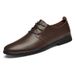Leather Shoes Men's Leather Dress Men's Shoes Lace-up Casual Shoes Men's_vogvips.com