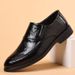 2025 Autumn New Business Dress Genuine Breathable Pointed Leather Shoe Covers, Single Shoes, Men's 1358_vogvips.com